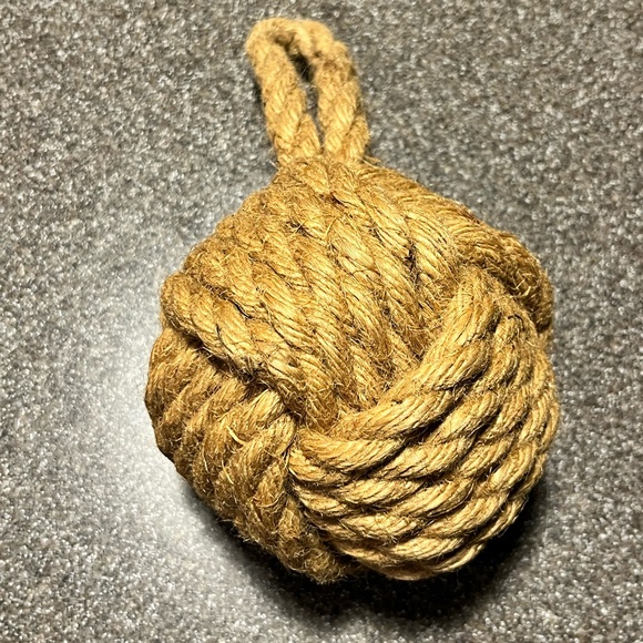 Other - Nautical / Maritime / Sailor’s Monkey’s Fist Knot / Doorstopper Natural Jute